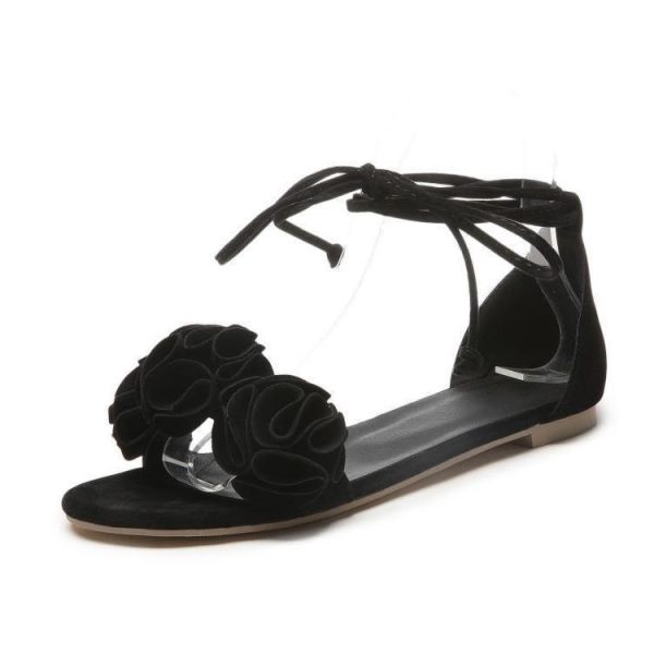 New Flat Flower Women's Sandals Strap Soft Bottom - Image 3