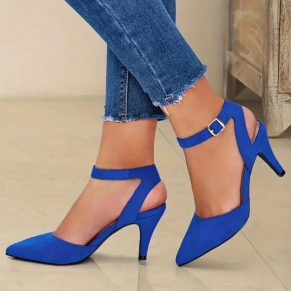 Pointed-toe Square Buckle Shoes High Heels Fashion - Image 7