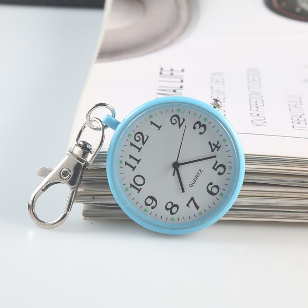 Clear Numbers Luminous Watch Keychain Pocket Watch - Image 2