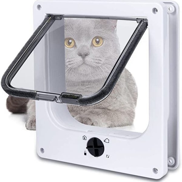 Interior Cat Door Rotary Lock Magnetic Closure Indoor Pet Door For Up Cats And Doggie Weatherproof Large Cat Door - Image 4