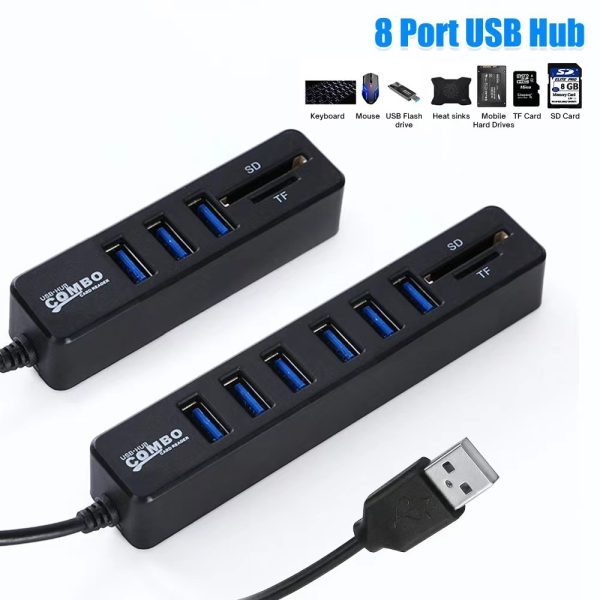 1 M USB Deconcentrator Line HUB COMBO HUB TFSD Card Reader 6 Plus 2 - Image 7