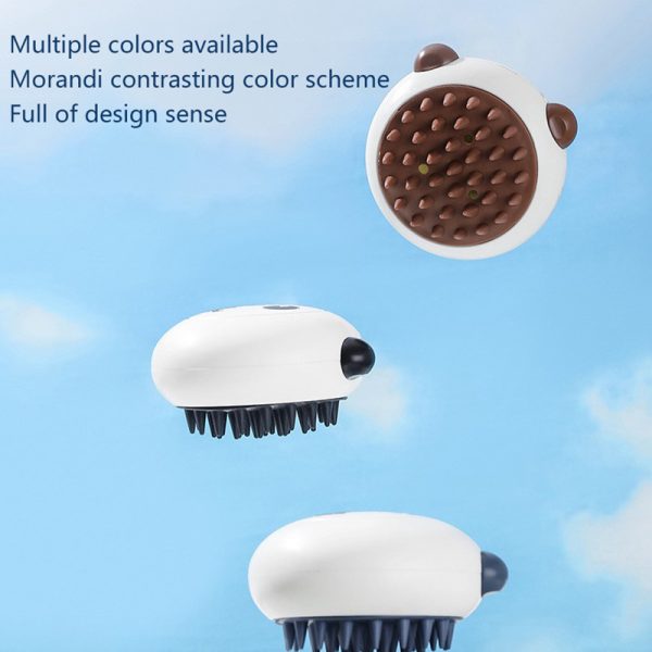 Bathroom Silicone Pet Cat And Dog Shower Soft Bristled Brush Panda Shape Pet Soft Massage Bath Brush Pet Bathing Accessories - Image 8