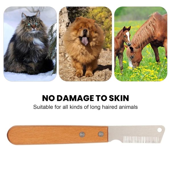 Pet Stripping Comb Dog Stripping Knife Grooming Tool Multifunction Remove Floating Hair Dog Stripping Knife With Wood Handle For Cats Dogs - Image 10