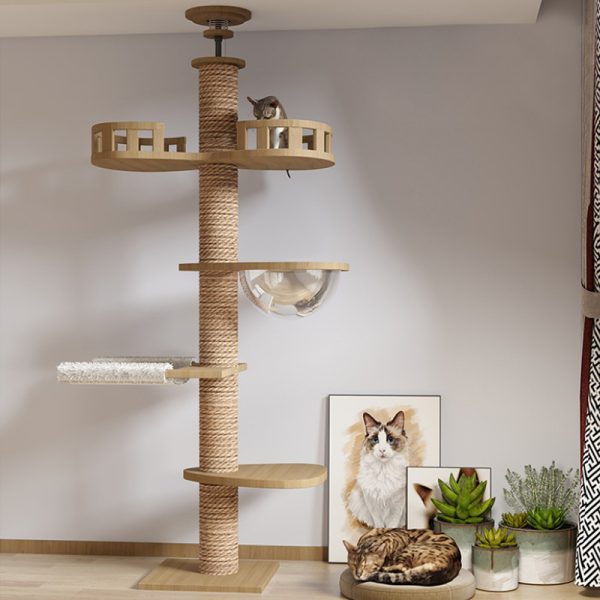 Solid Wood Column Cat Climbing Frame Toy - Image 6