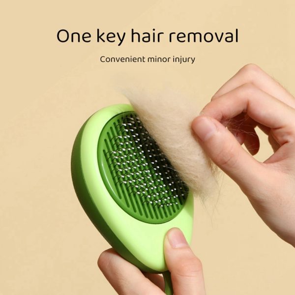 Creative Cat Grooming Comb Portable Massage Brush One-Button Remove Floating Hair Scraper Cats Dogs Pet Self Cleaning Tool Accessories - Image 6