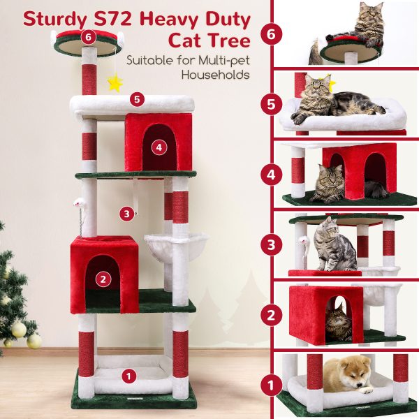 72 Inch Christmas Cat Climbing Rack - Image 9