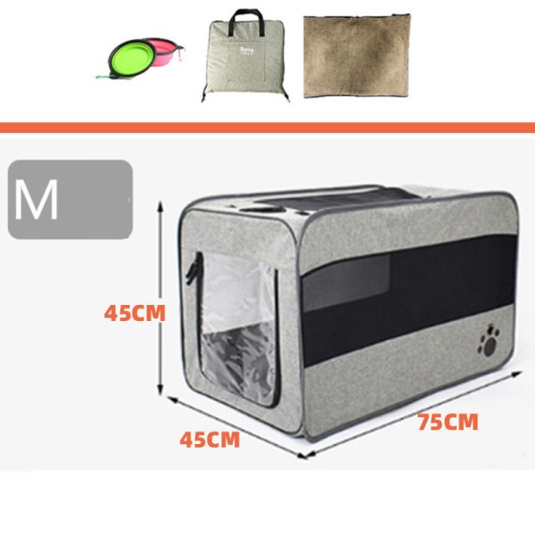 Pet Travel Carrier Bag Portable Pet Bag Folding Fabric Pet Carrier Travel Carrier Bag For Pet Cage With Locking Safety Zippers - Image 6