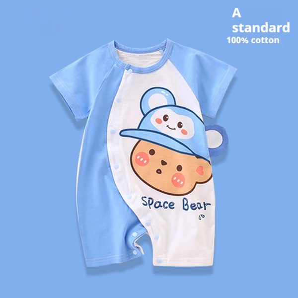 Clothes For Babies Cotton Short Sleeve Thin Baby Jumpsuits - Image 3