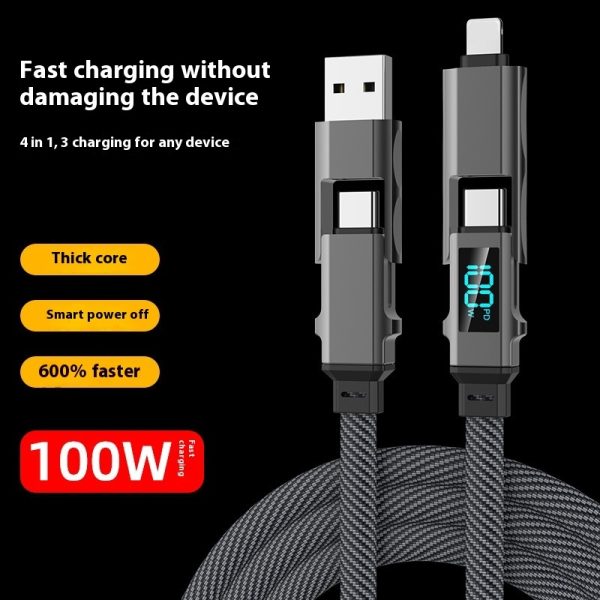 Digital Display Four-in-one Charging Cable Two-to-two Data Cable - Image 8