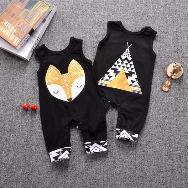 Trendy Pattern Men's And Women's Baby Cotton One-piece - Image 5