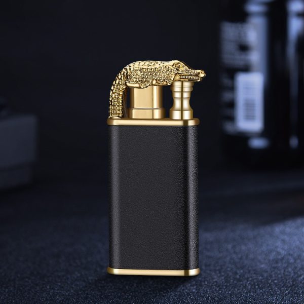 Creative Blue Flame Lighter Dolphin Dragon Tiger Double Fire Metal Winproof Lighter Inflatable Lighter - Image 9