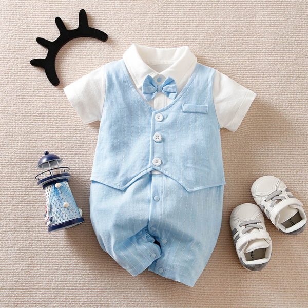 Baby Boy Gentleman Jumpsuit Baby Autumn Clothing - Image 10