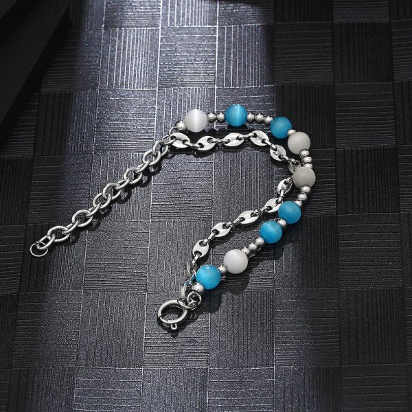 Women's Titanium Steel Stitching Opal Bracelet - Image 3