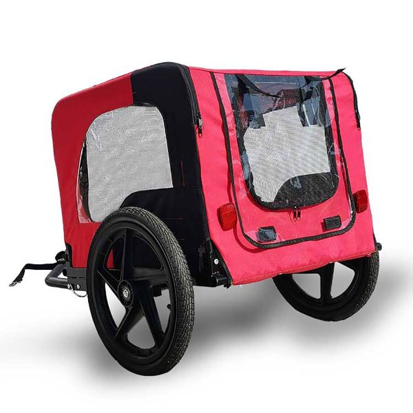 Bicycle Trailer For Pets Outdoor Foldable Dog Trailer With Reflectors - Image 3