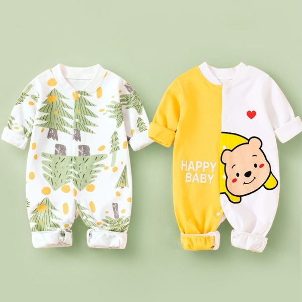 Cotton Long Sleeved Spring Clothing Children's Jumpsuit - Image 7