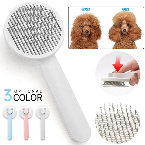 Pet Self Cleaning Cat Brushes, Cat Grooming Brush For Dogs Cats For Long Haired & Short Hair Gently To Remove Loose Undercoat, Mats Tangled - Image 4