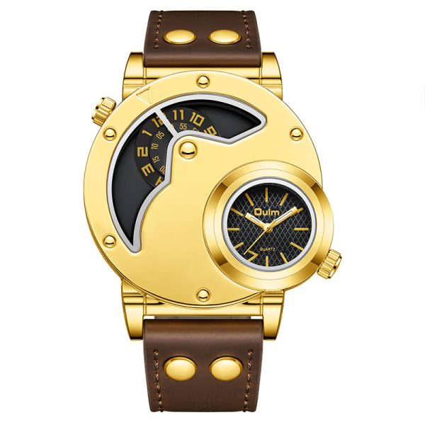 Gold Multi-functional Exaggerated Dial Watch For Men - Image 6