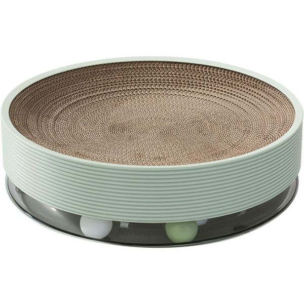 Crumb-free Cat Toy Corrugated Bowl-shaped Three-in-one Multifunctional Cat Scratch Board - Image 2