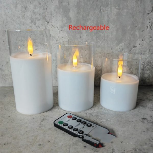 Electroplated Glass LED Electronic Candle Lights Wholesale Rechargeable - Image 7