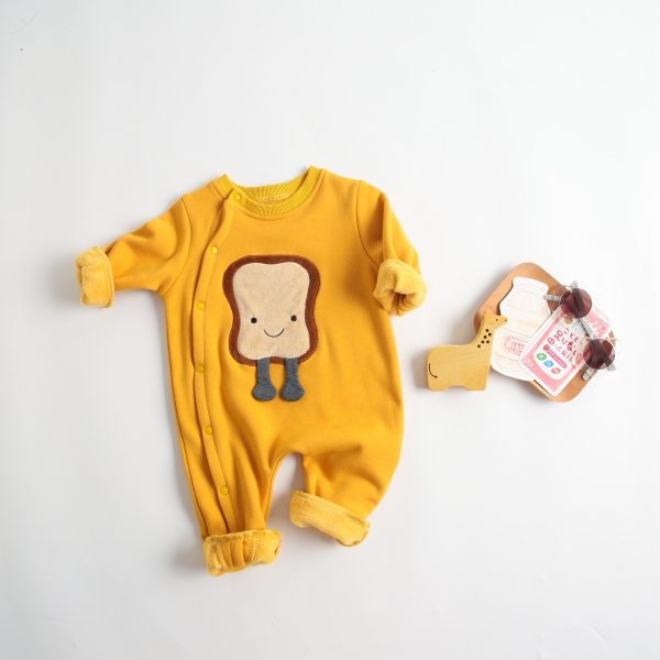 Baby Jumpsuit Autumn And Winter Cartoon Crawling Suit Cotton Long Sleeve - Image 2