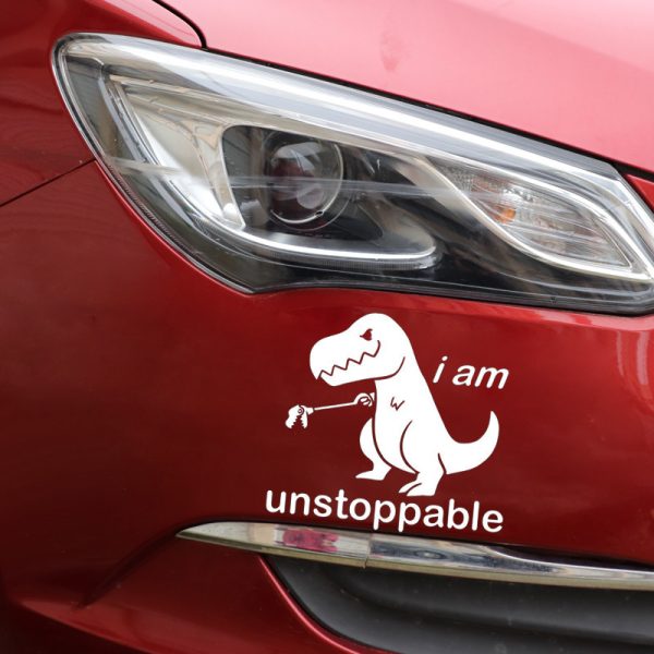 Cute Cartoon Dinosaur Car Car Sticker - Image 3