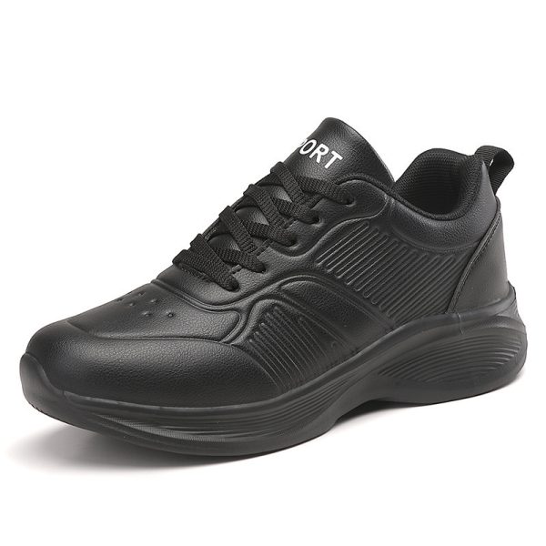 Pure Black Sneakers Women's Autumn - Image 6