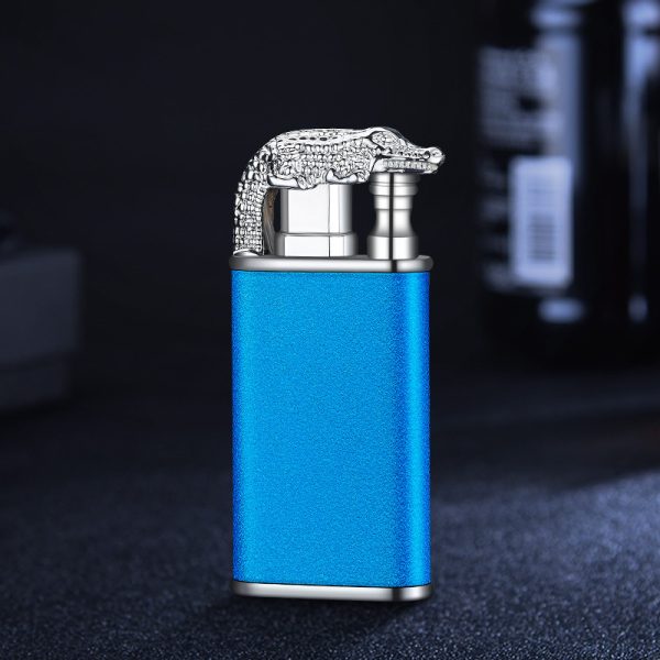 Creative Blue Flame Lighter Dolphin Dragon Tiger Double Fire Metal Winproof Lighter Inflatable Lighter - Image 10