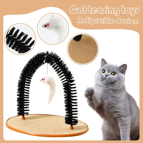 Cat Hair Rub And Anti-Itch Device Plastic Arch-Shaped Brush Cat Scratching Post Cat Toy Hair Grooming Self-Pleasure Little Mouse - Image 10