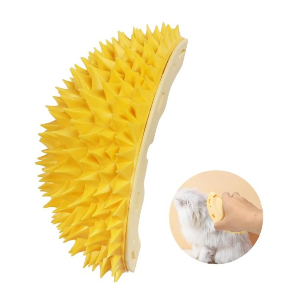 Cat Corner Scratcher Durian Shaped Corner Tickler Cat Mint Self Groomer Toy Kittens Wall Corner Massage Comb Scratcher Board For Indoor Cats