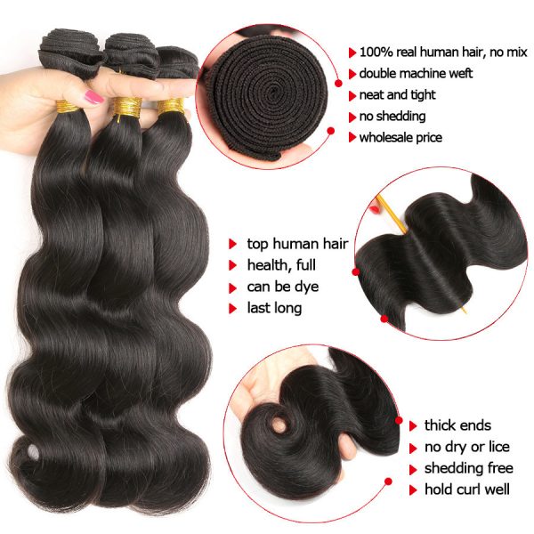 Piece Body Wave Human Hair Bundles - Image 4