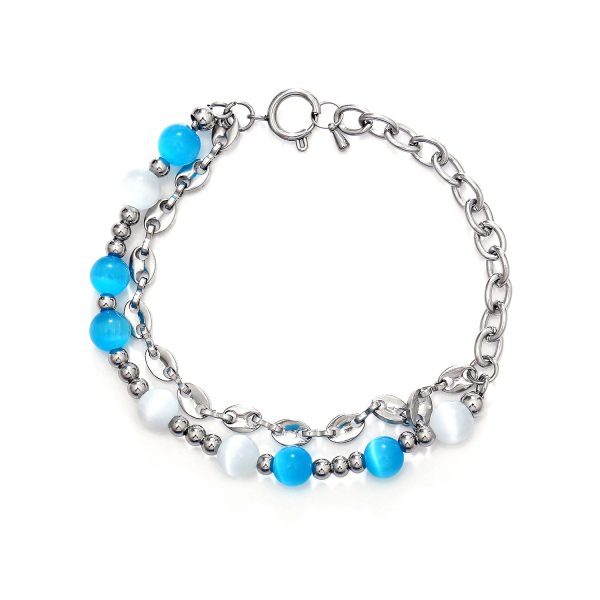 Women's Titanium Steel Stitching Opal Bracelet - Image 5