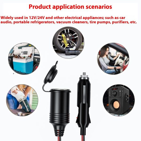 USB Power Extension Cable 4 M Car USB Cigarette Lighter - Image 4