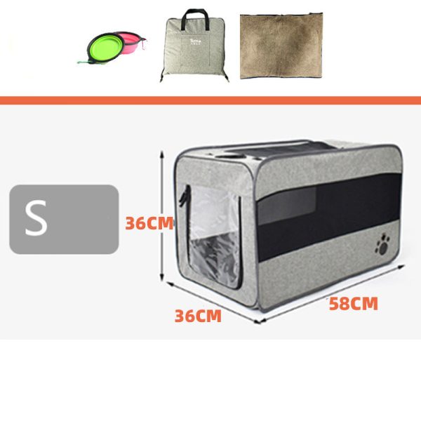 Pet Travel Carrier Bag Portable Pet Bag Folding Fabric Pet Carrier Travel Carrier Bag For Pet Cage With Locking Safety Zippers - Image 4