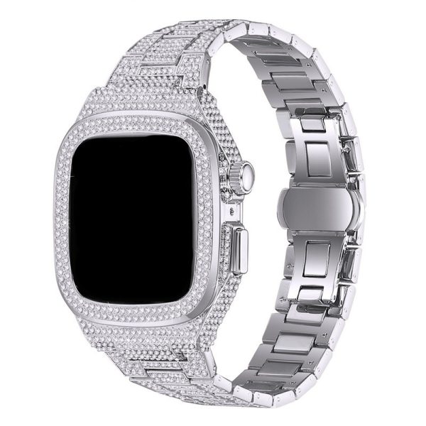 Smart Watch Inlaid Full Diamond Metal Strap - Image 5