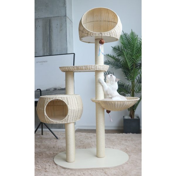 Integrated Multi Layer Solid Wood Cat Tree - Image 3