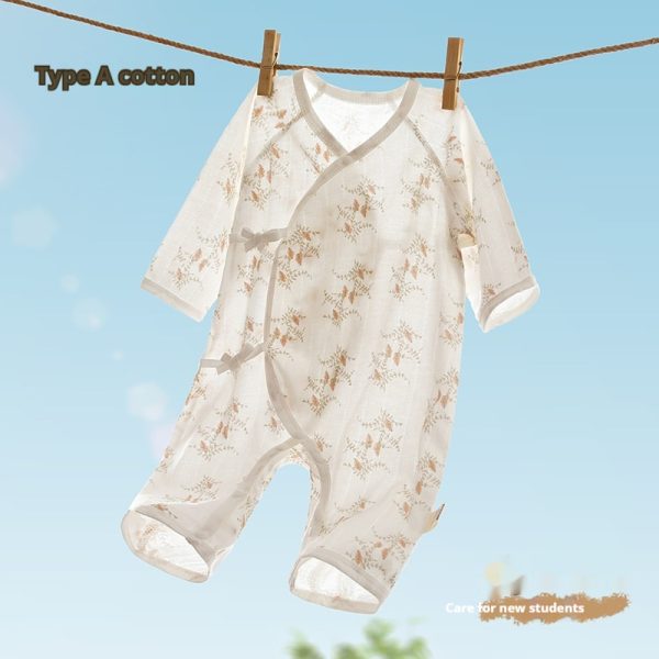 Class A Pure Cotton Newborn Rompers Thin Air Conditioning Room Clothes - Image 5