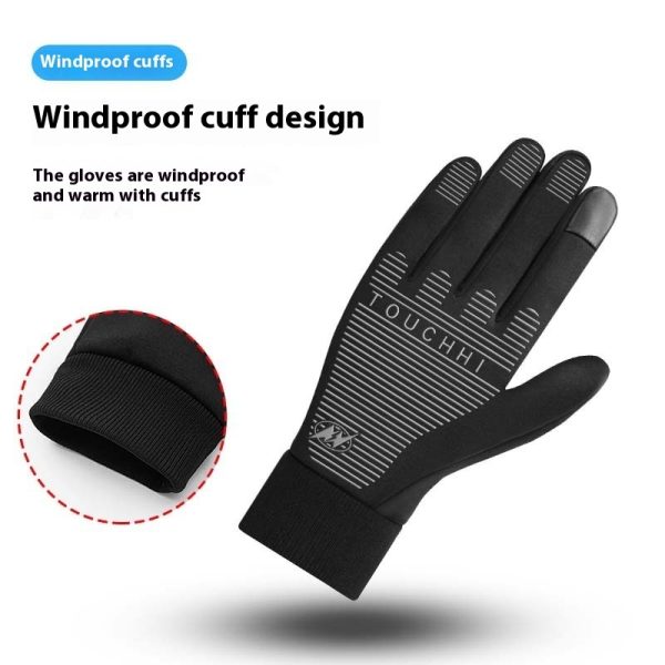 Outdoor Cycling Fleece Lined Warm Gloves - Image 5