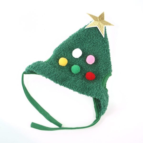 Pet Christmas Headgear Tree Shaped Hat Cat Funny Headwear Supplies - Image 3