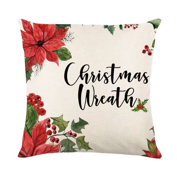 Christmas Decorations Pillow Covers Sofa Square Throw Pillow Cases Stamping Snowflake Waist Cushion Cover Home Bed Decor - Image 8