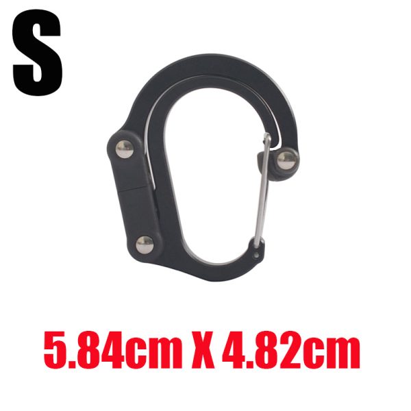 Hybrid Gear Clip - Carabiner Rotating Hook Clip Non-Locking Strong Clips For Camping Fishing Hiking Travel Backpack Out - Image 4