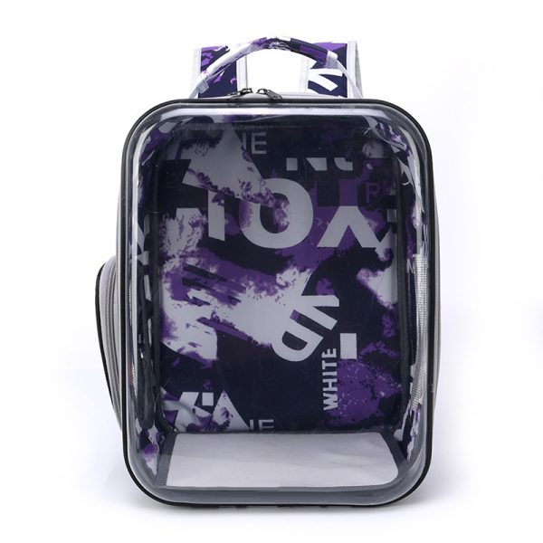 Cartoon Space Capsule Travel Breathable Pet Backpack Transparent - Image 6