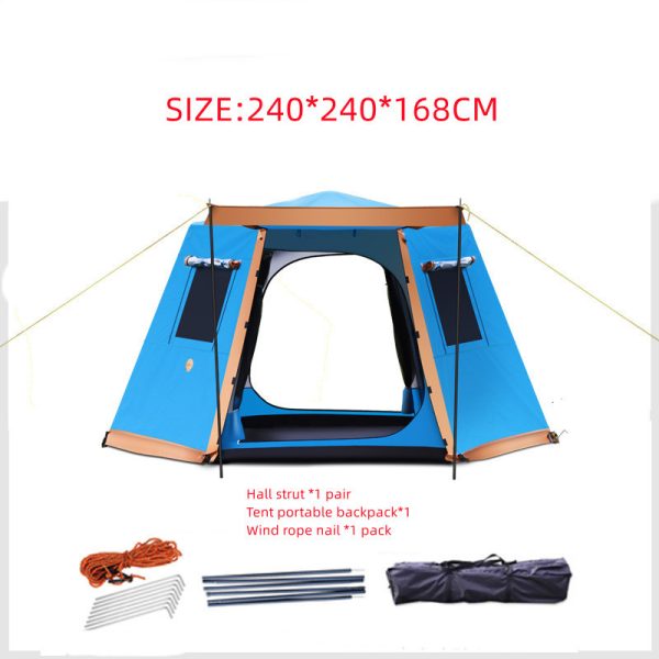 Outdoor 3-4-5-6 People Fully Automatic Camping Tent - Image 8