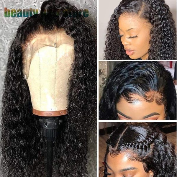 Brazilian Kinky Curly Lace Front Human Hair Wigs - Image 2