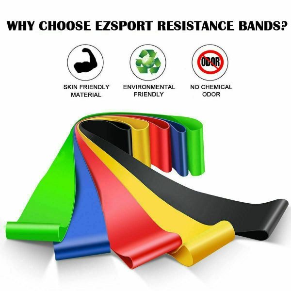 Resistance Bands Loop Set Of 5 Exercise Workout CrossFit Fitness Yoga Booty Band - Image 10