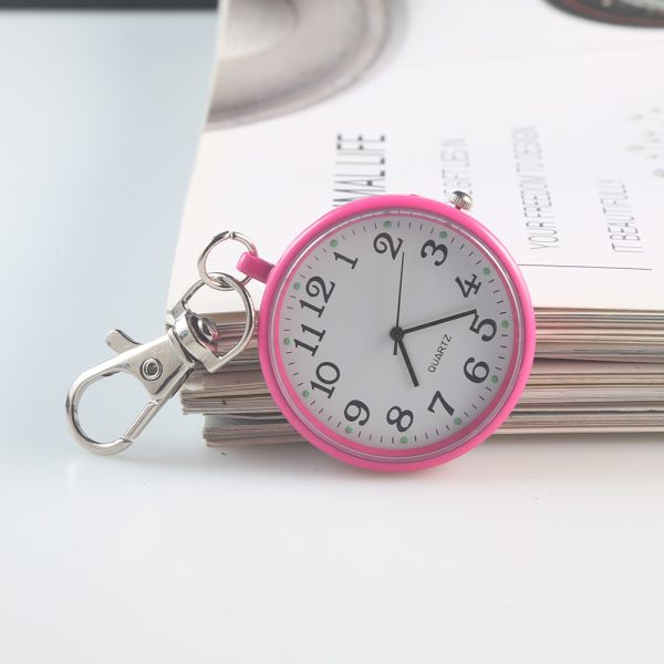 Clear Numbers Luminous Watch Keychain Pocket Watch - Image 10