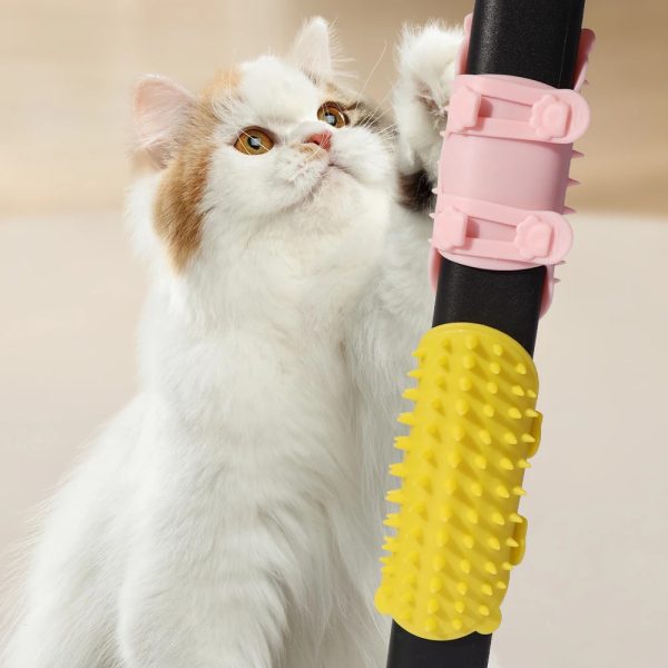 Pets Cat Hair Removal Massage Comb Cats Scratching Rubbing Brush Kitten Grooming Self Cleaning Wall Corner Cat Scratcher Combs Pet Products - Image 3