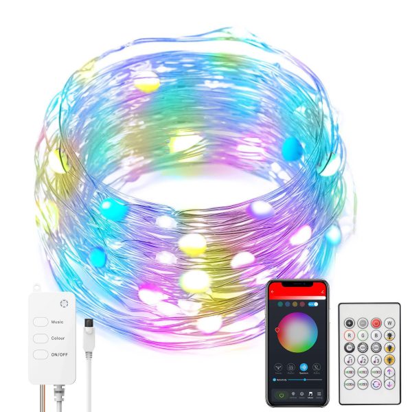 Smart LED String Lights Dancing With Music Sync Dreamcolor Fairy Lamp Garland For Home Christmas New Year's Decor Lighting - Image 2