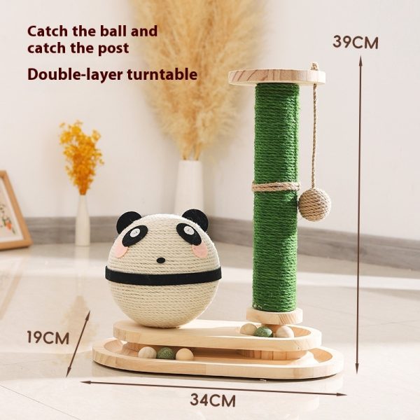 Cat Scratch Board Toy Turntable Cat Teasing Ball Self-Hi Relieving Stuffy-shaped Baby Cat Suit Pet Supplies - Image 8