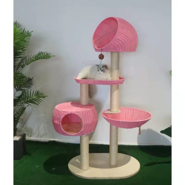 Integrated Multi Layer Solid Wood Cat Tree - Image 5