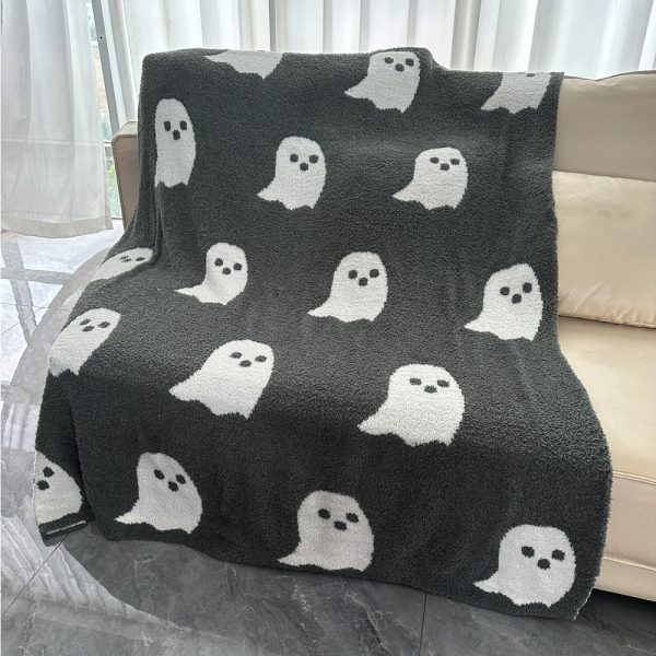 Half Velvet Blanket Ghost Blanket Knitted - Image 5